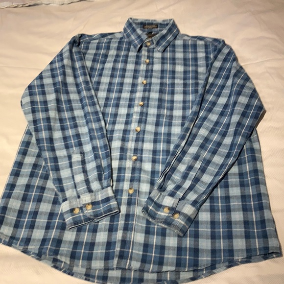 The original cascade blue jeans plaid shirt M - Picture 7 of 16